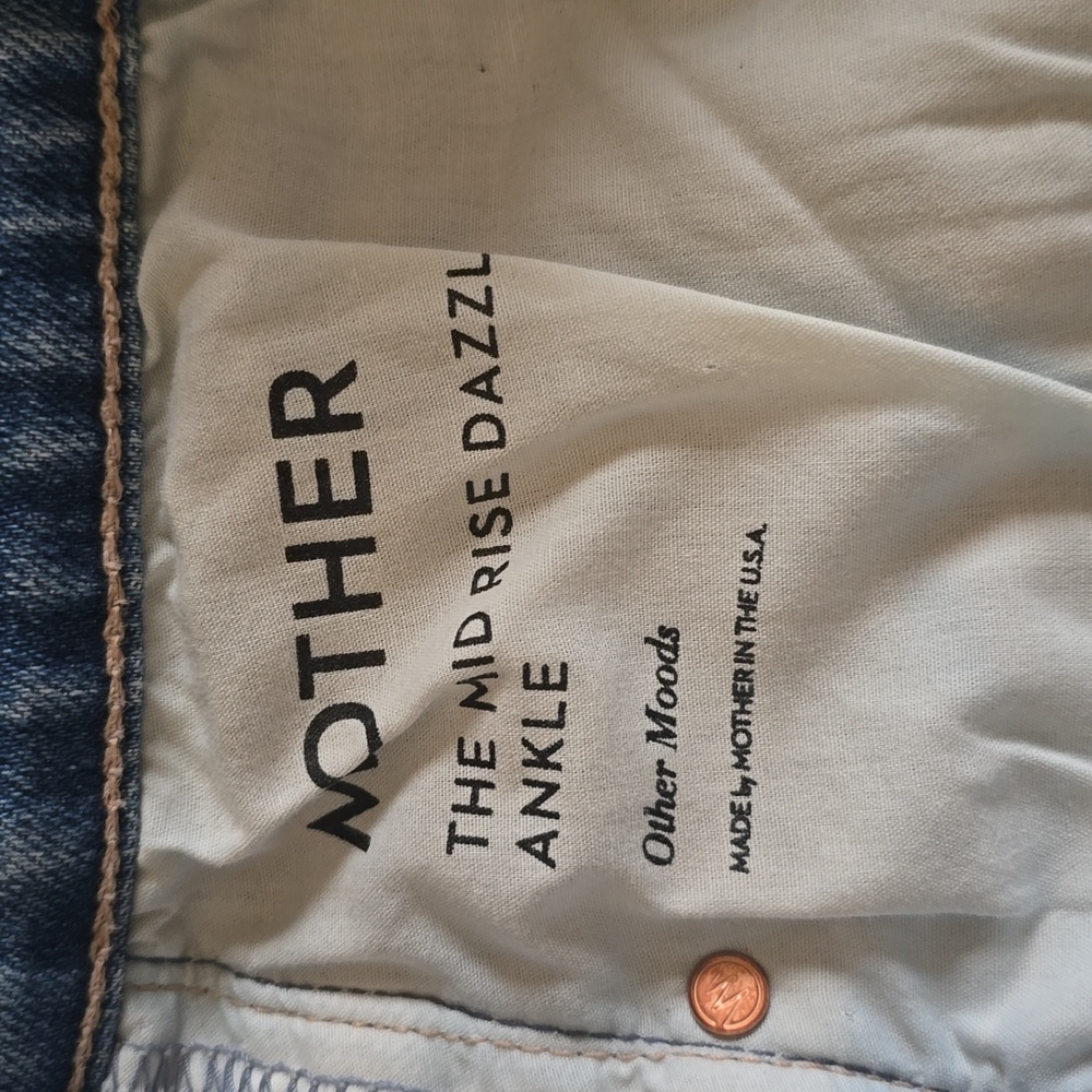 MOTHER The Mid Rise Dazzler ankle jeans 30